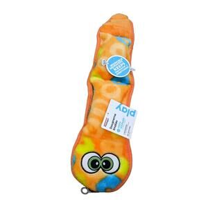 18" Dog Toys Orange Snake 2 Invincible Squakers Keep Squeaking If Punctured New